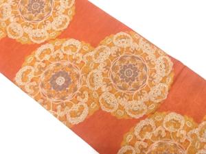 華紋模様織り出し　袋帯